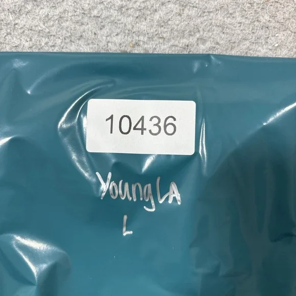 YoungLA 444 Ultimate Hybrid Long Sleeve Shirt Men Sz L Green Cotton Gym - Picture 7 of 7